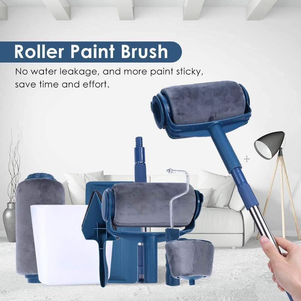 Paint Roller Brush Painting Handle Tool (6 Piece Set)