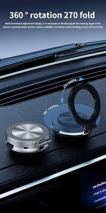 Vacuum Magnetic Car Phone Mount - 360° Rotating Magnetic Phone Holder