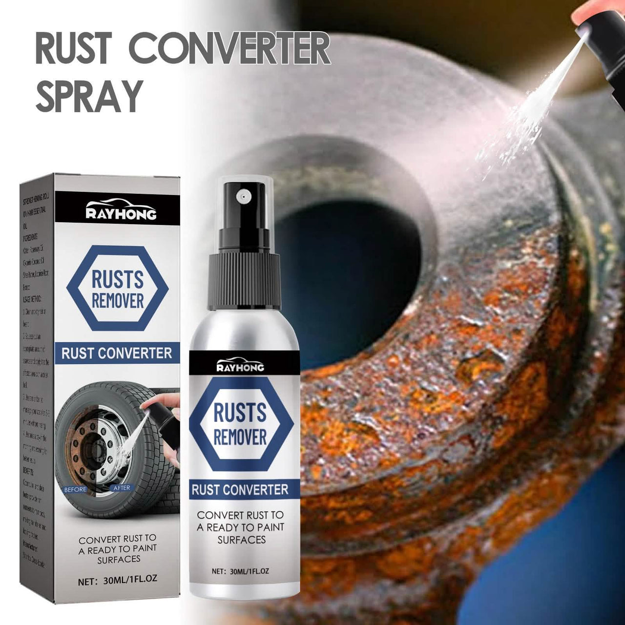 Multi Purpose Rust Remover Spray (Buy 1 Get 1 Free)