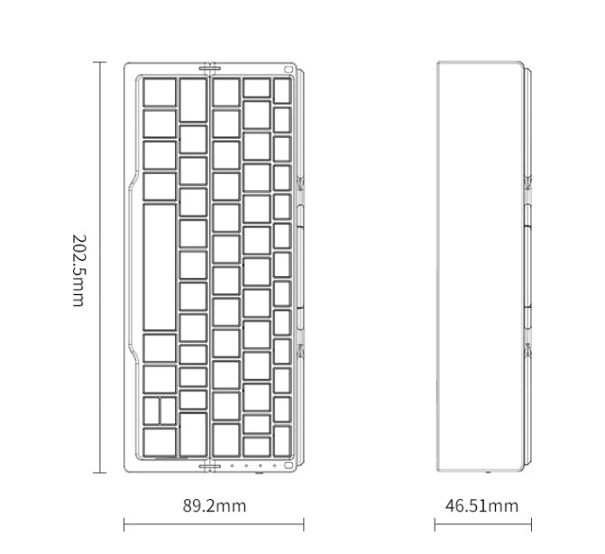 Mini Foldable Bluetooth Keyboard with Magnetic Stand