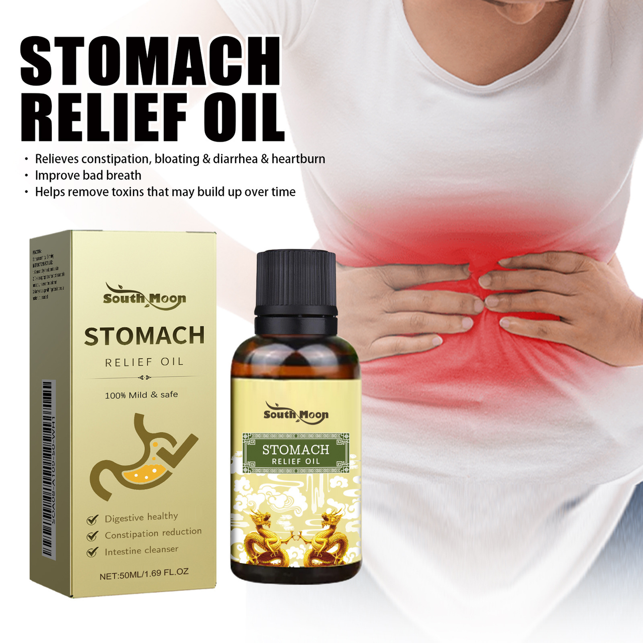 Stomach Relief Oil (Buy 1 Get 1 Free)