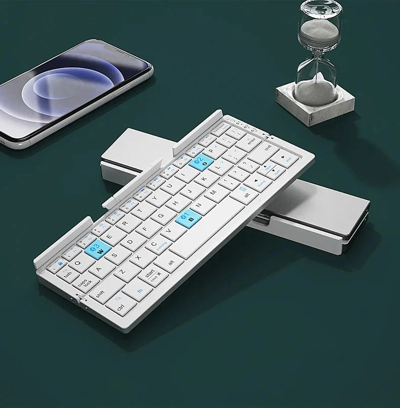 Mini Foldable Bluetooth Keyboard with Magnetic Stand