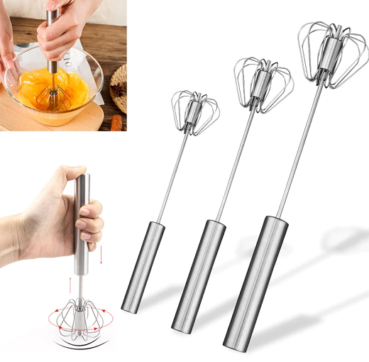 Stainless Steel Semi-Automatic Whisk (Buy 1 Get 1 Free)