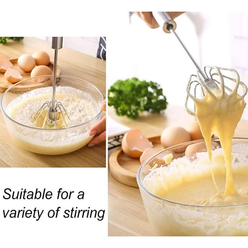 Stainless Steel Semi-Automatic Whisk (Buy 1 Get 1 Free)